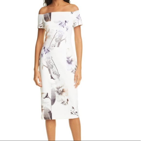Ted Baker Dresses & Skirts - Ted baker London off the shoulder Body Con Dress